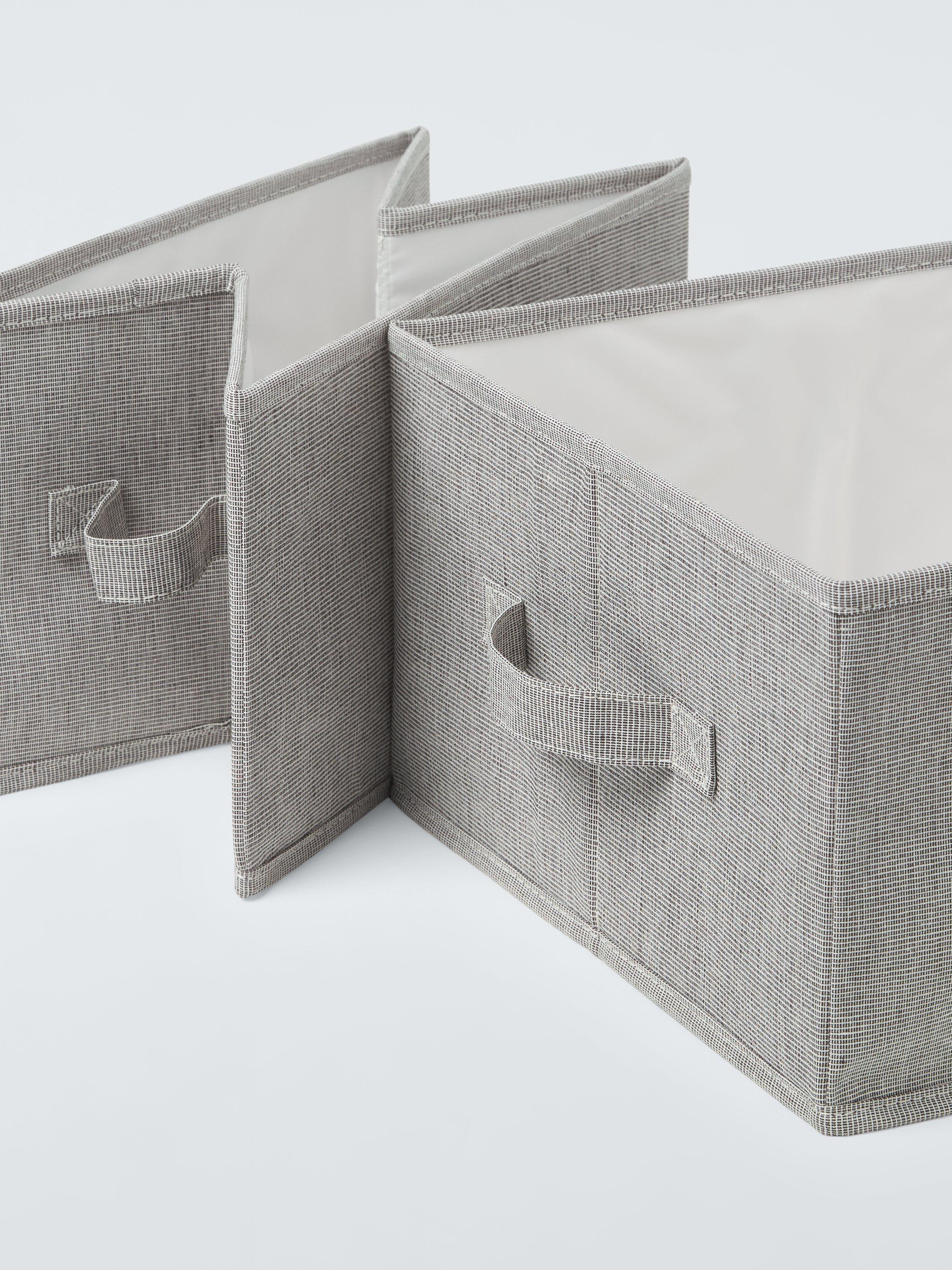John Lewis storage boxes set of 2 mid grey, imported from the UK
