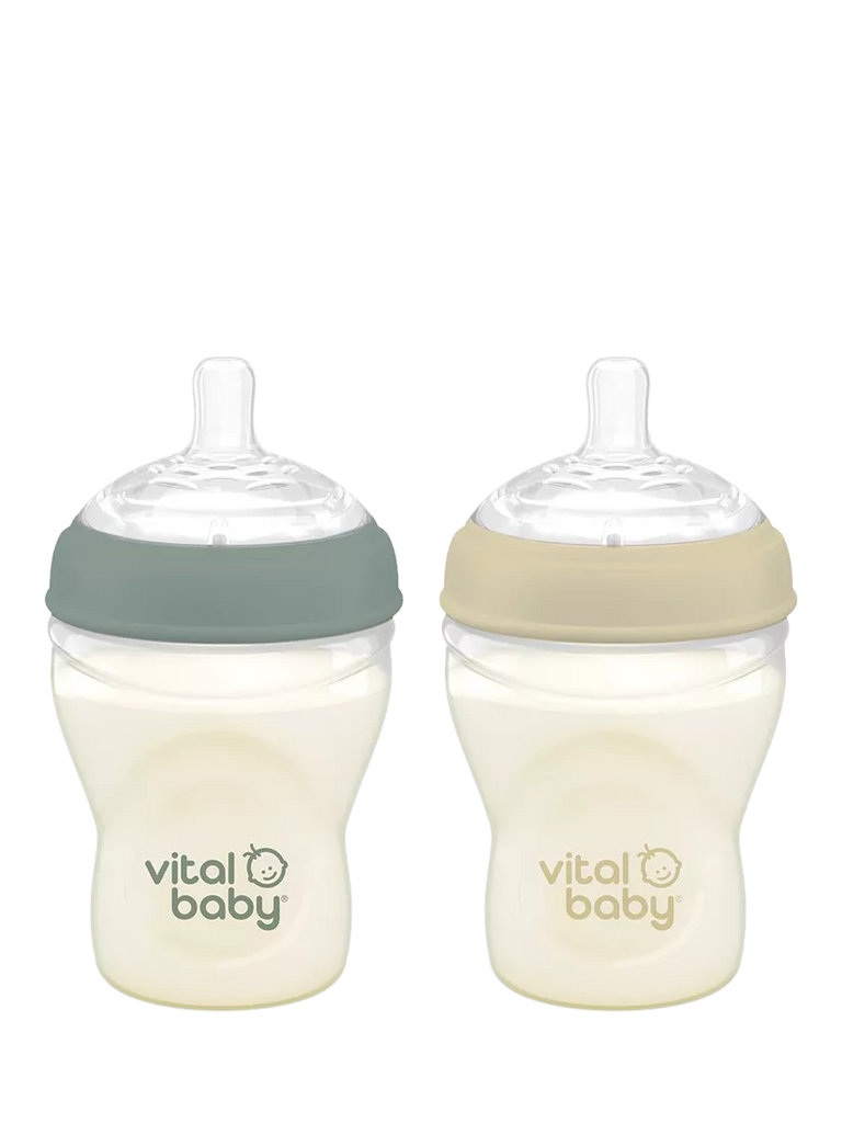 Vital Baby Nurture Breast-Like Bottle, Pack of 2, 240ml, Multi