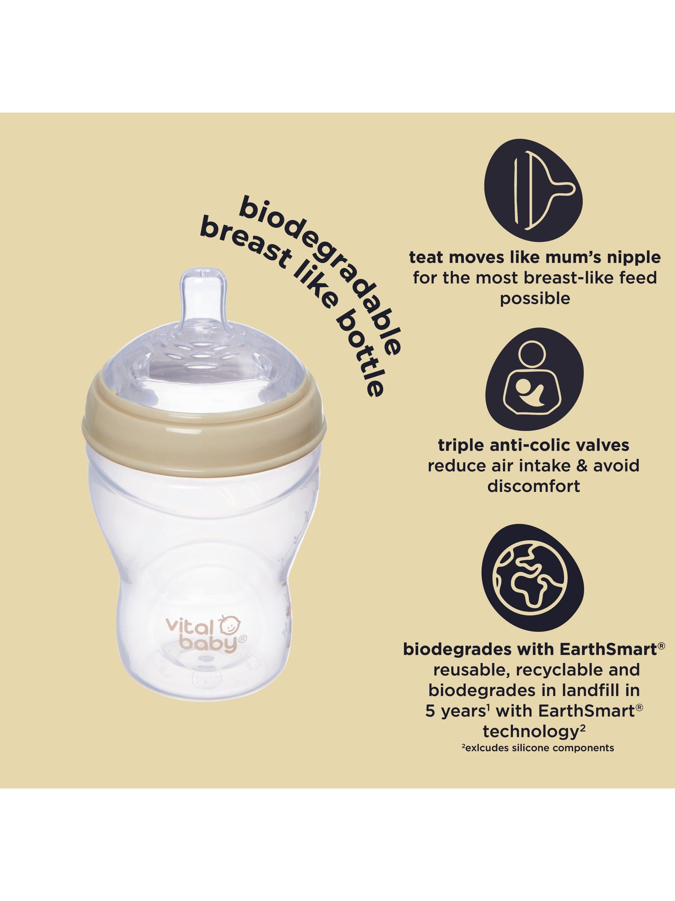 Vital Baby Nurture Breast-Like Bottle 240ml (British brand)