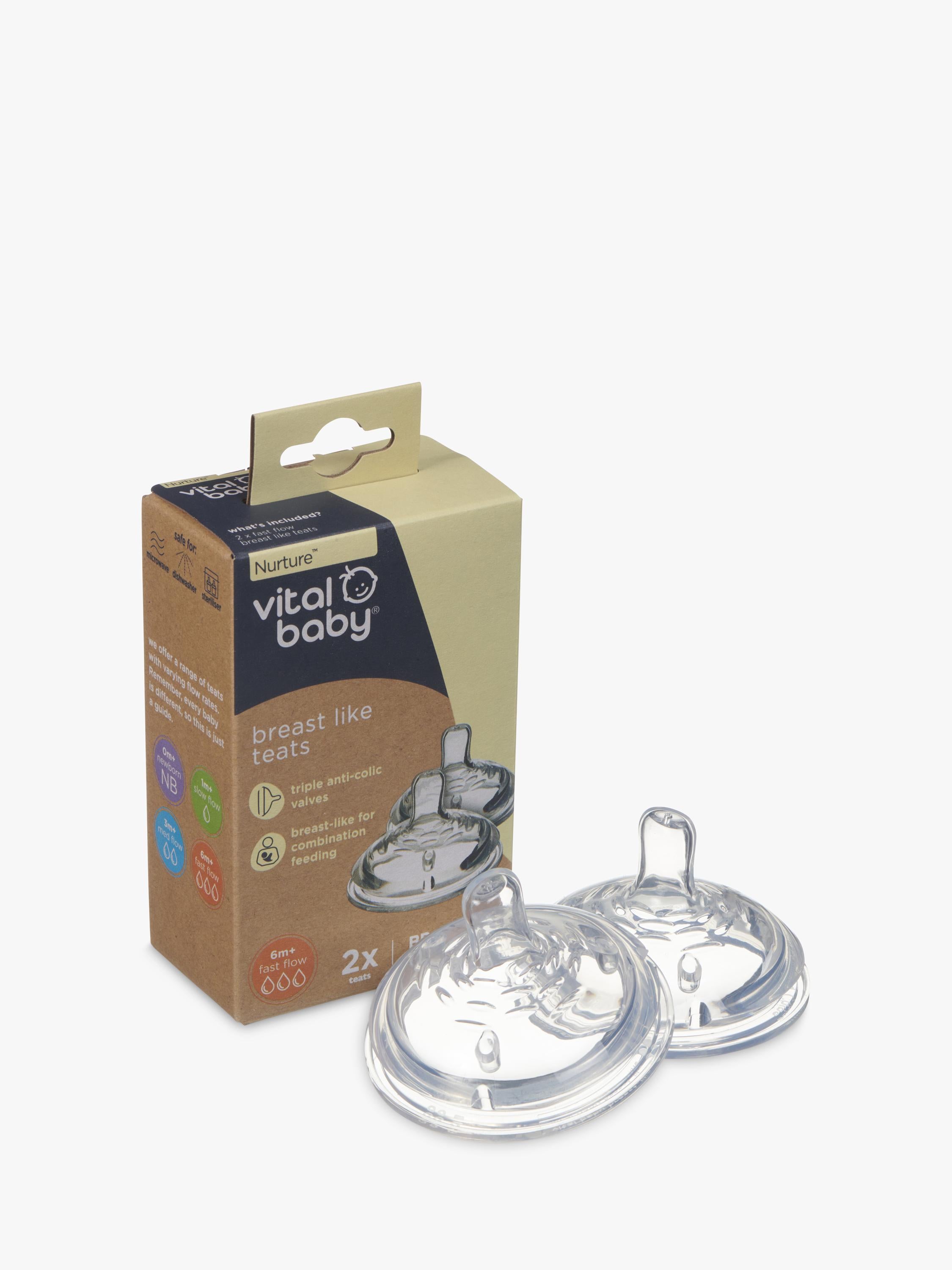 Vital Baby Fast flow teats Pack of 2 (British brand)