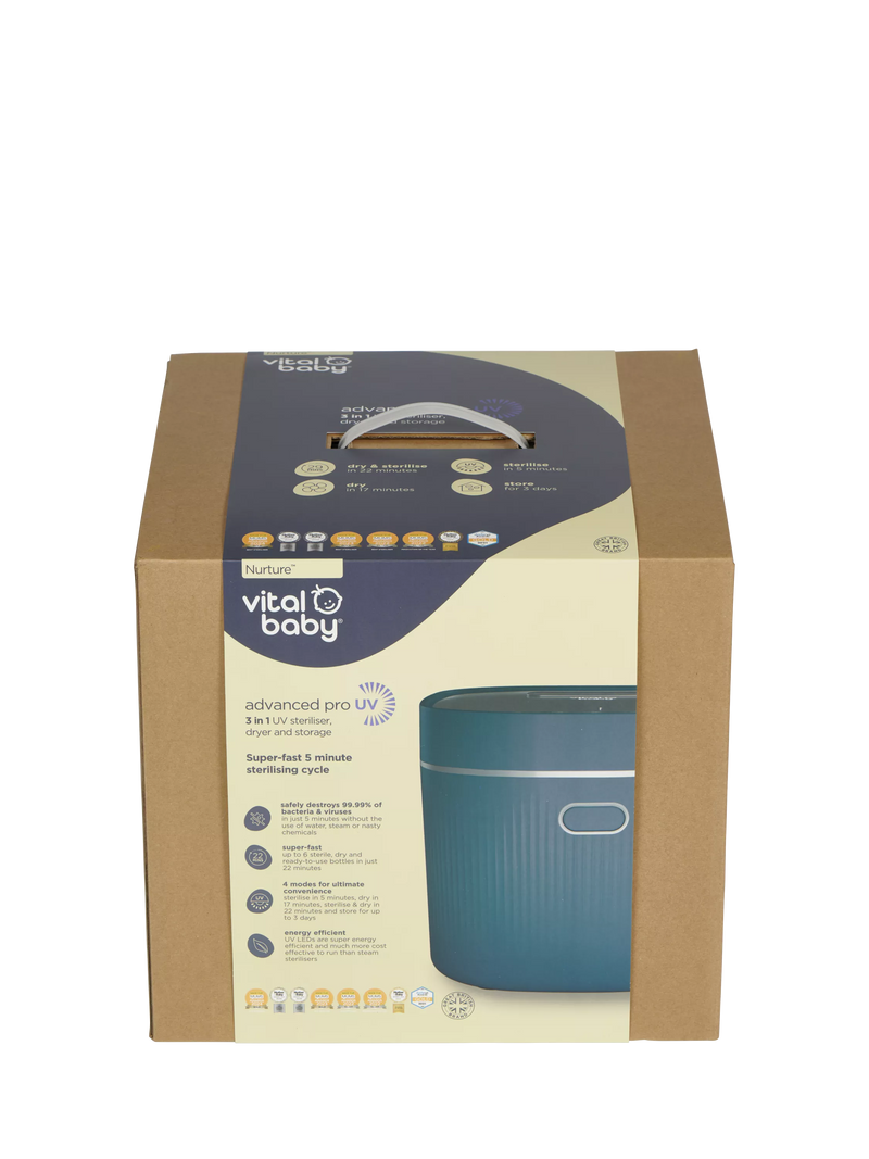 Vital Baby UV Steriliser and Dryer Smoky Blue, UK version