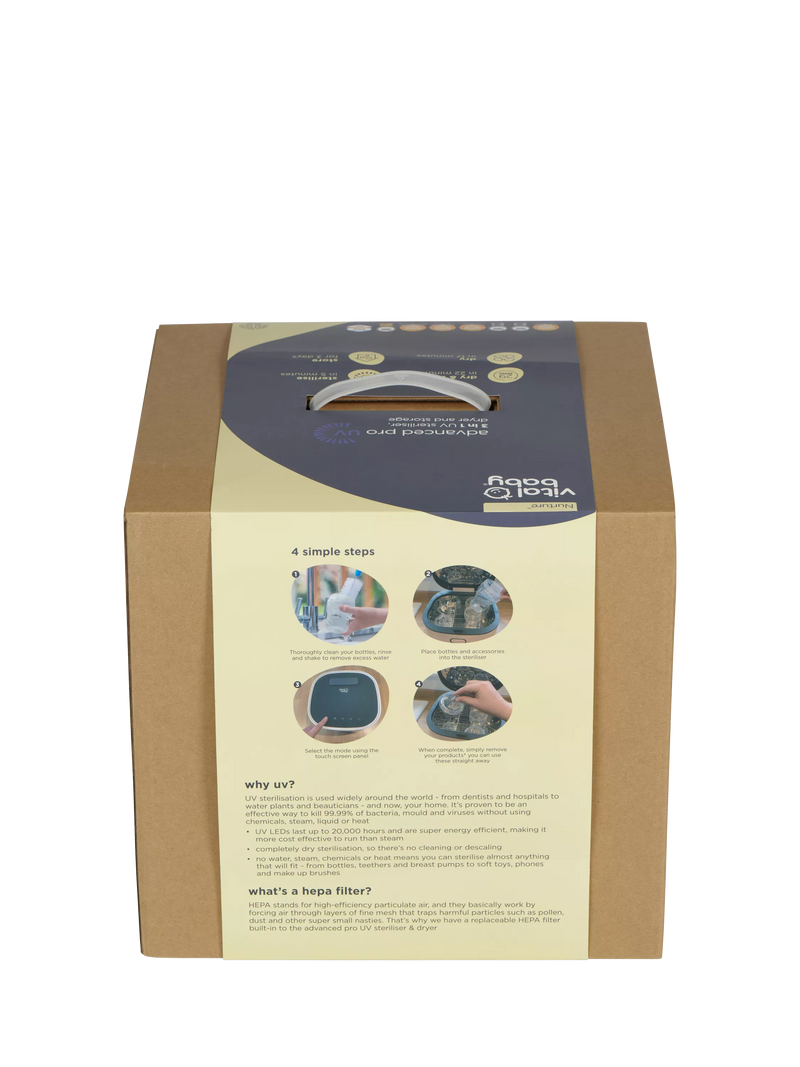 Vital Baby UV Steriliser and Dryer Smoky Blue, UK version