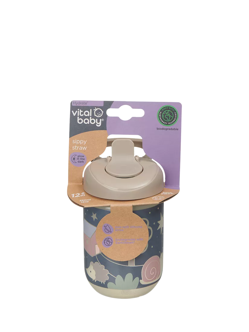 Vital Baby sippy straw cup Woodland Glow 350ml (British brand)