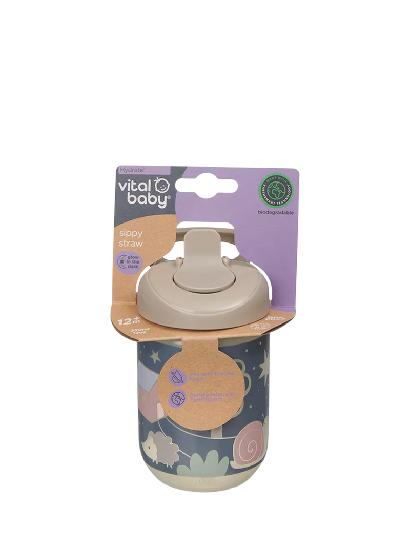 Vital Baby sippy straw cup Woodland Glow 350ml (British brand)