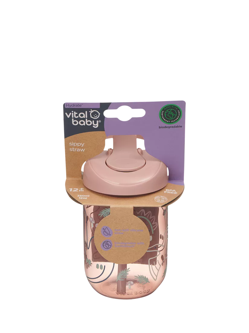 Vital Baby sippy straw cup Natural Berry 350ml (British brand)