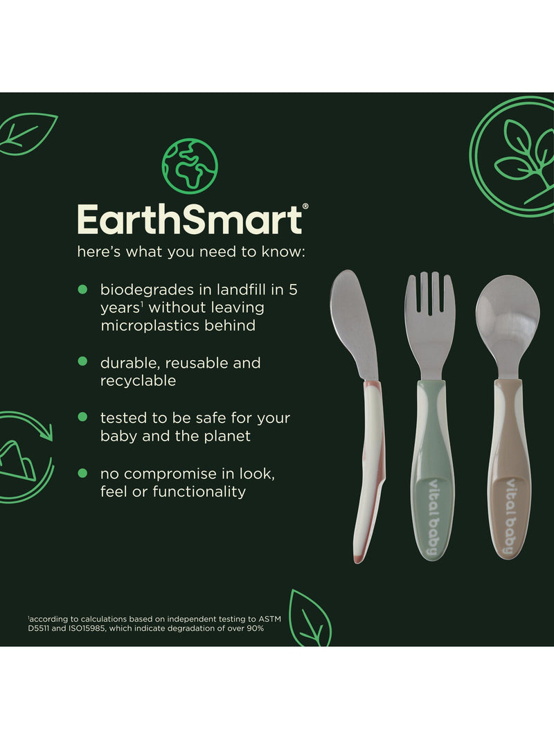 Vital Baby Nourish Big Kid Cutlery set Pack of 3 (British brand)