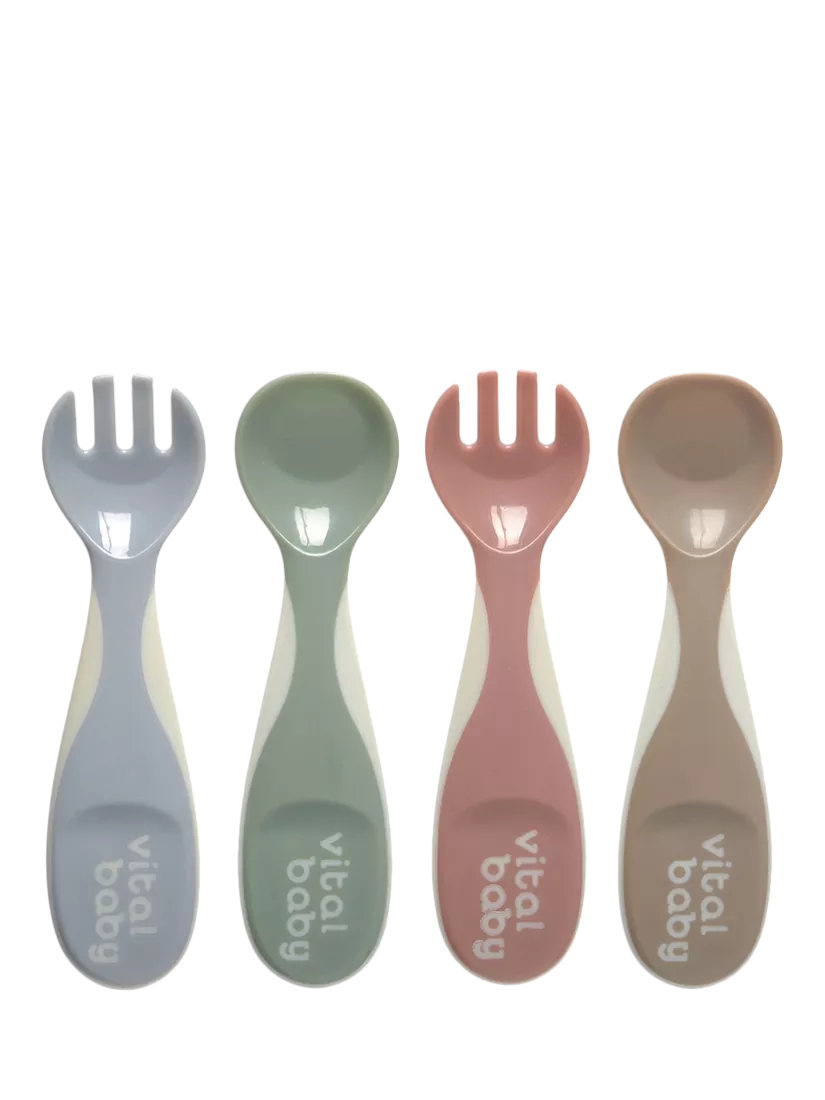 Vital Baby chunky cutlery set for babies, pack of 4 (British brand)