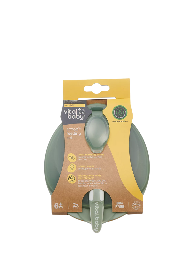 Vital Baby Nourish Scoop Feeding Set Pack of 2 (British brand)