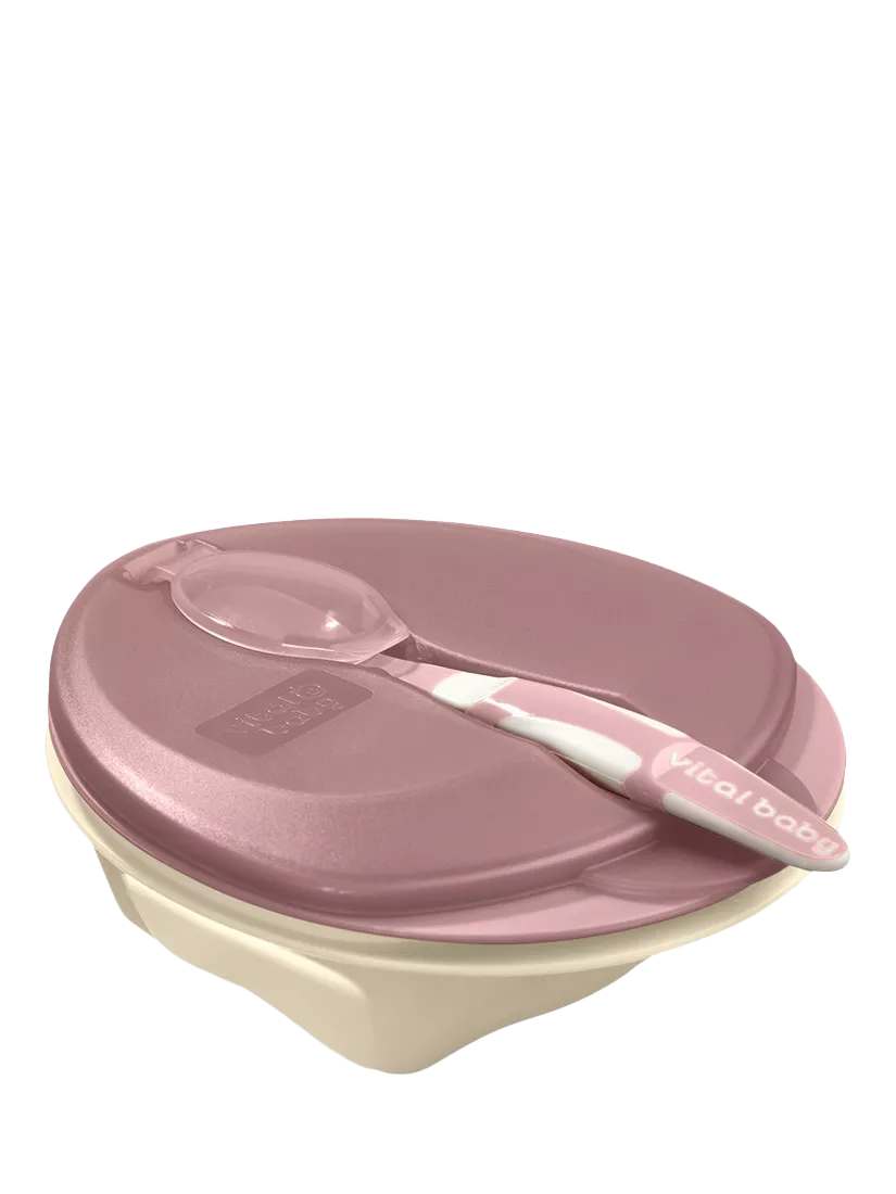 Vital Baby scoop feeding set with spoon and lid, pack of 2 (British brand)