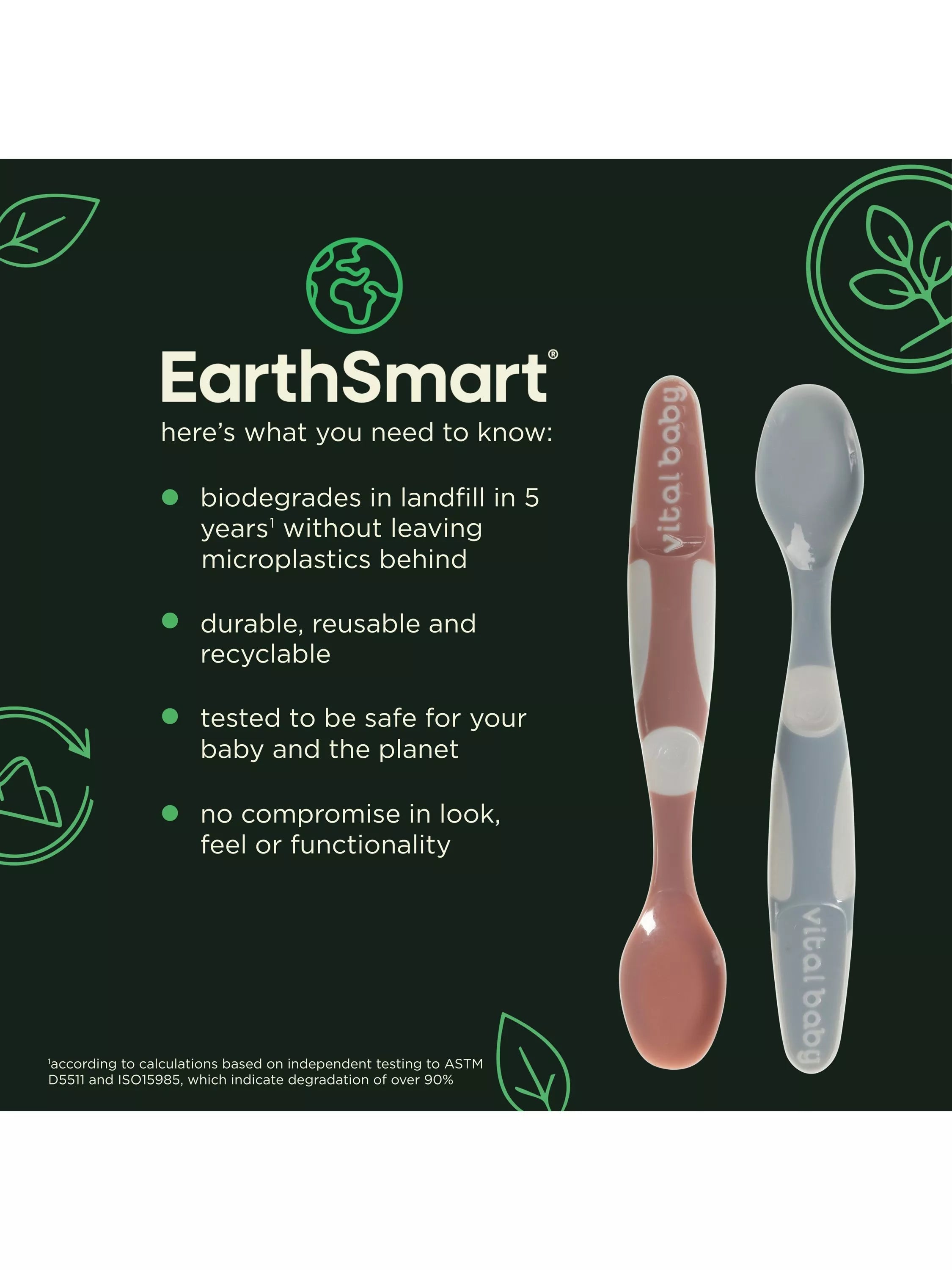 Vital Baby Nourish Start weaning kit with spoons, bowl, pots, bib, and cup (British brand)