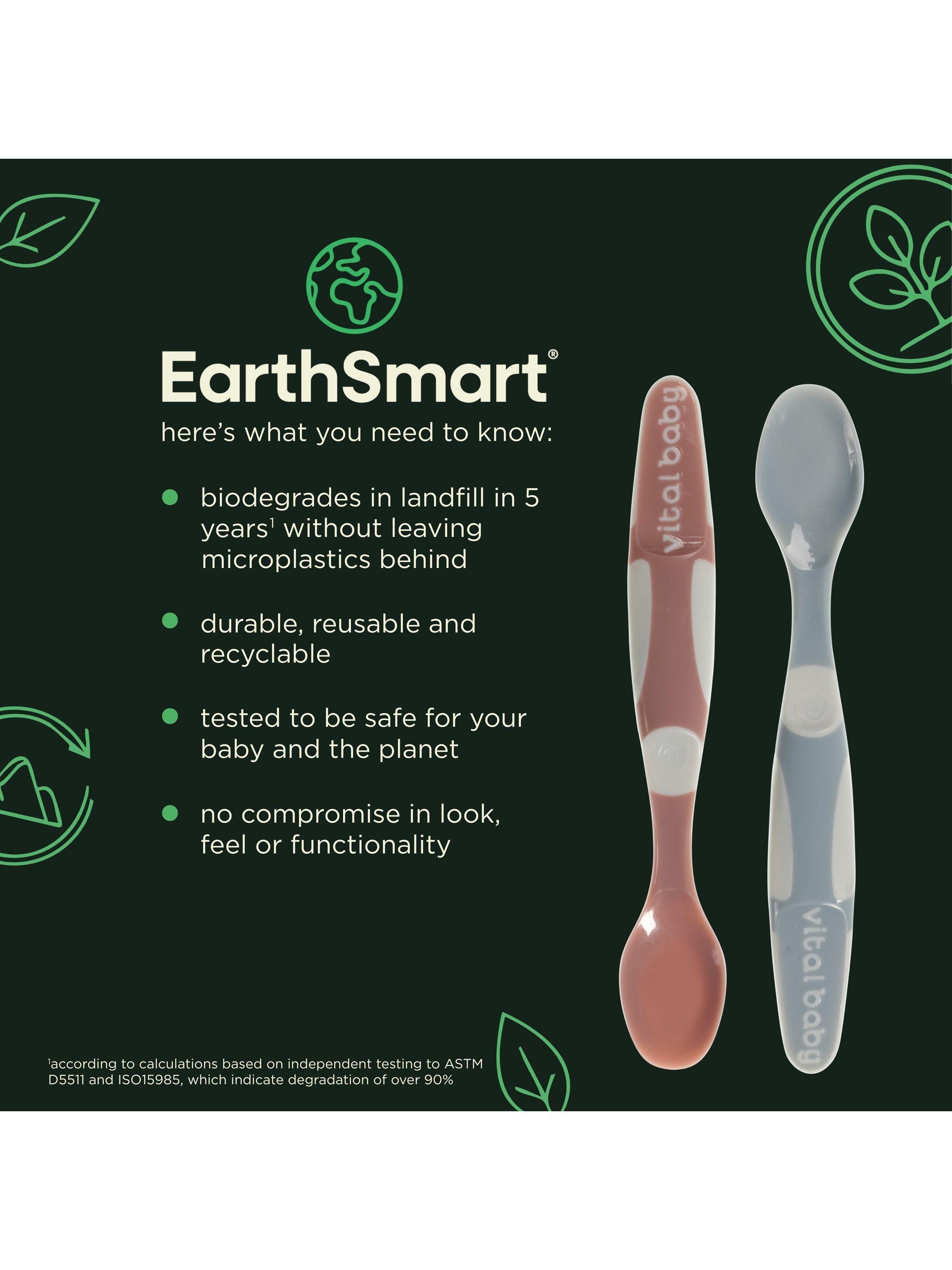 Vital Baby Nourish Start weaning kit with spoons, bowl, pots, bib, and cup (British brand)