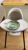 Vital Baby suction plate with integrated sauce pot in natural moss color (British brand)
