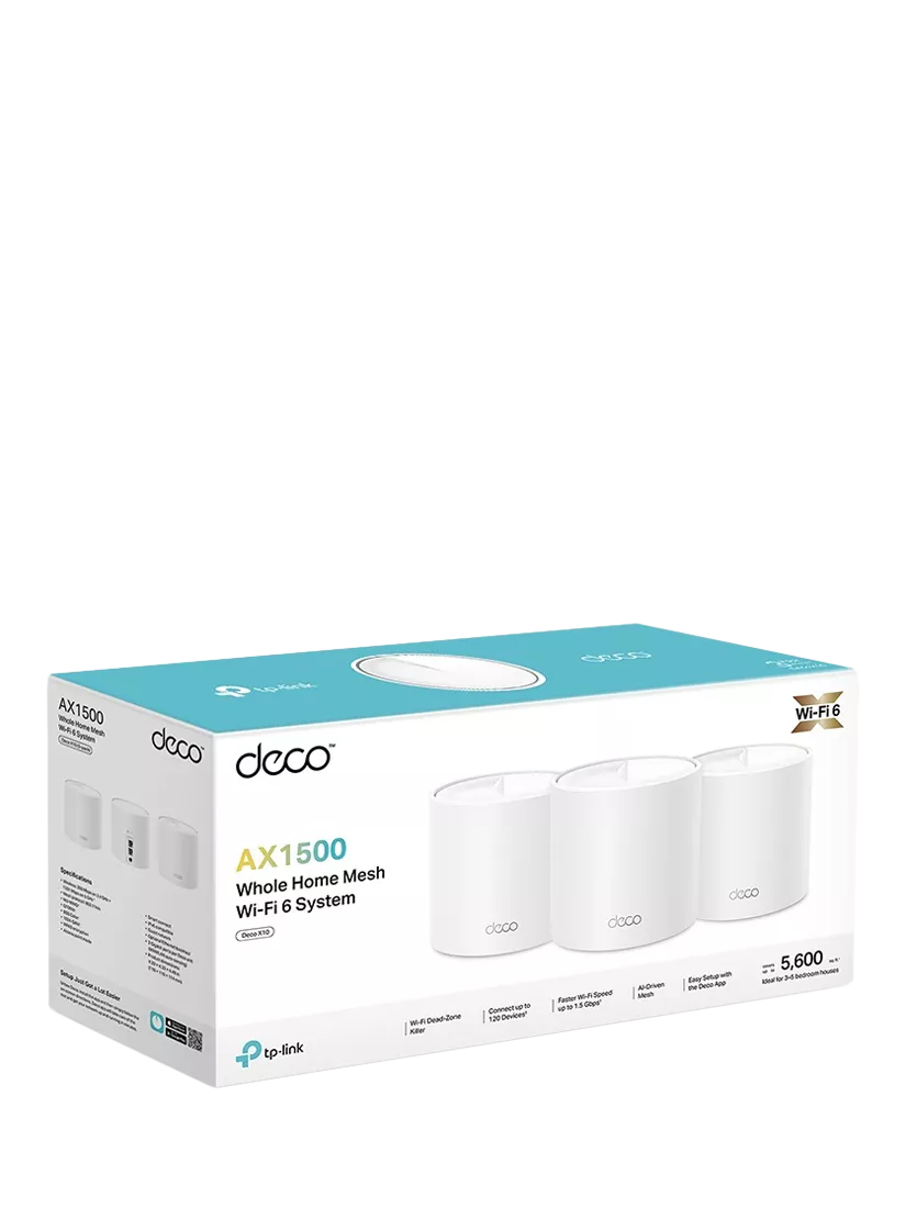 TP-Link Deco X1500 mesh Wi-Fi system 3-pack white (British brand)