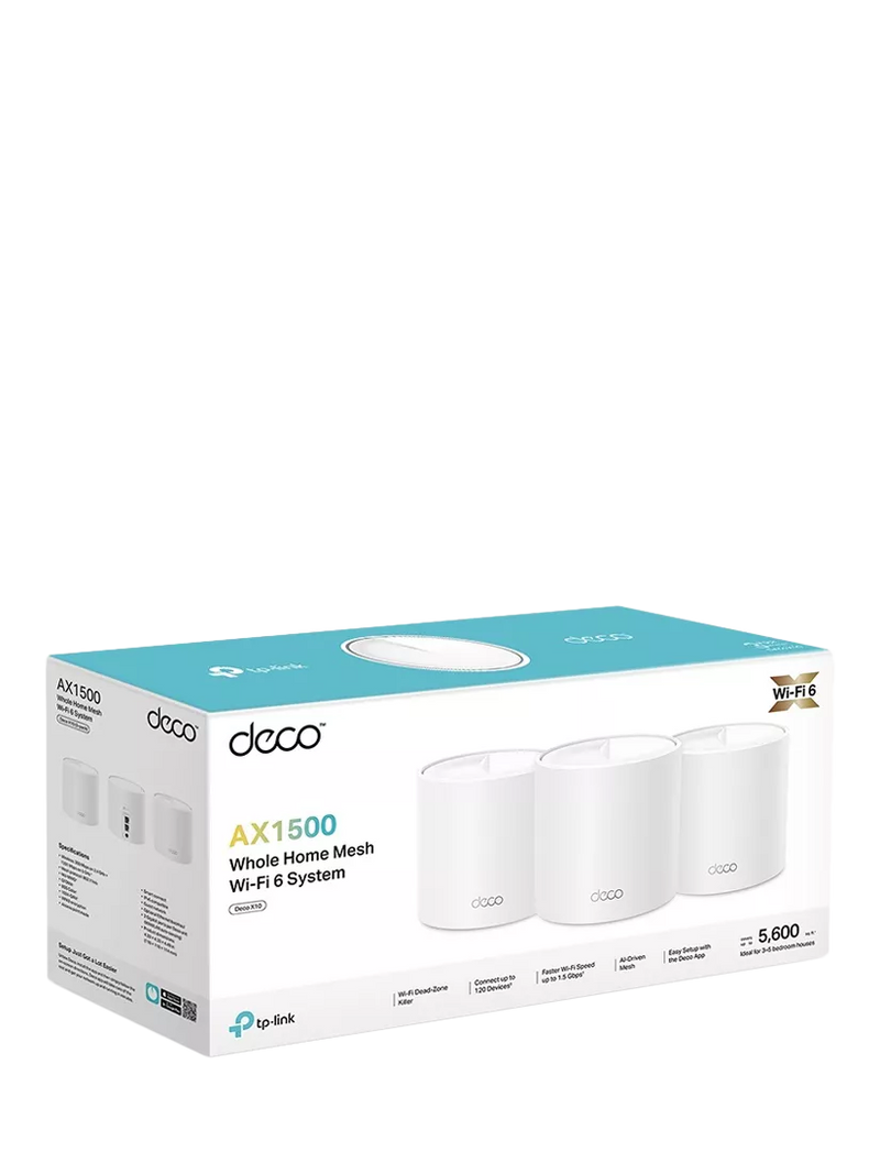 TP-Link Deco X1500 mesh Wi-Fi system 3-pack white (British brand)