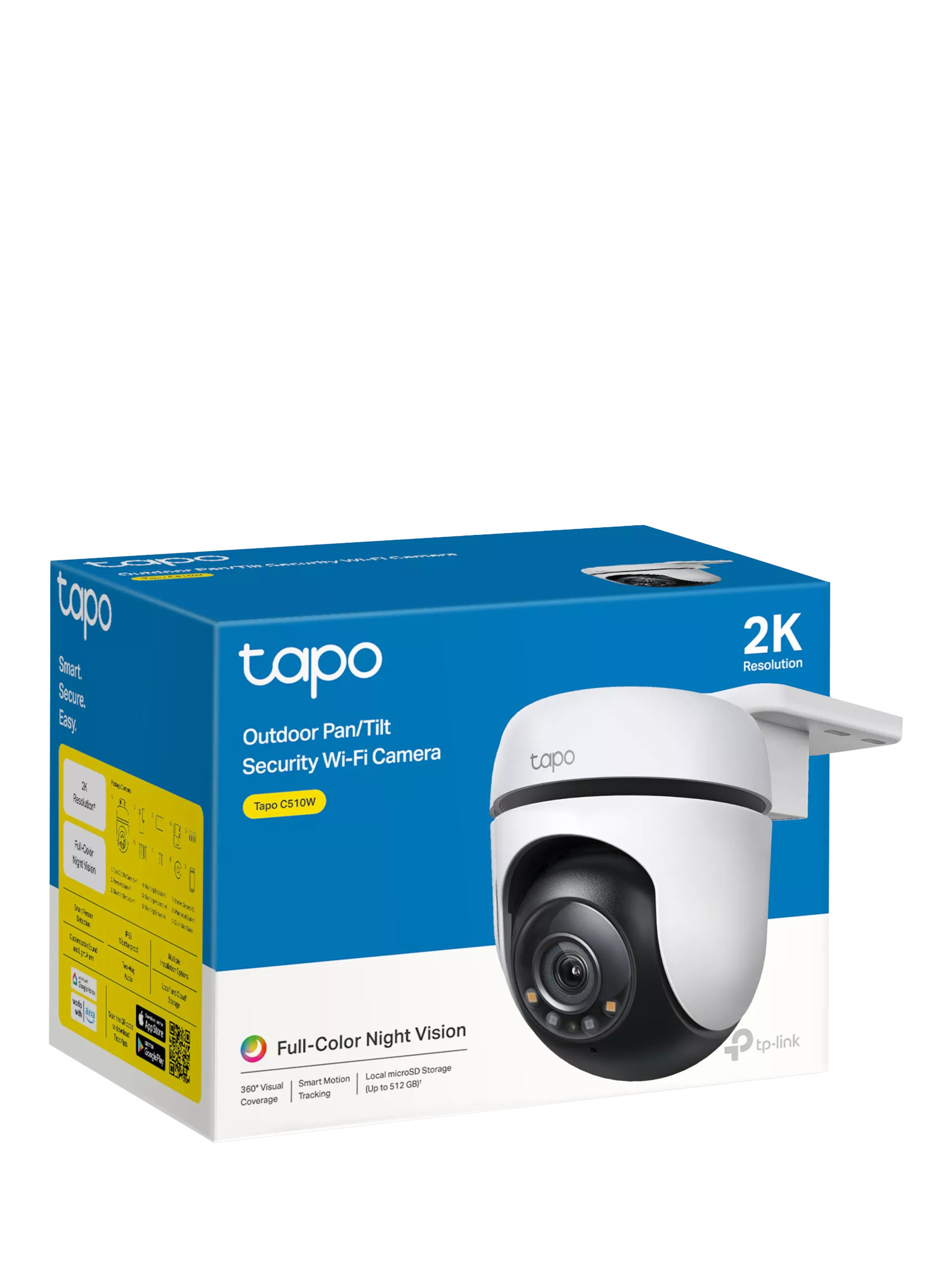 TP-Link Tapo C510W outdoor pan tilt camera white, imported from the UK