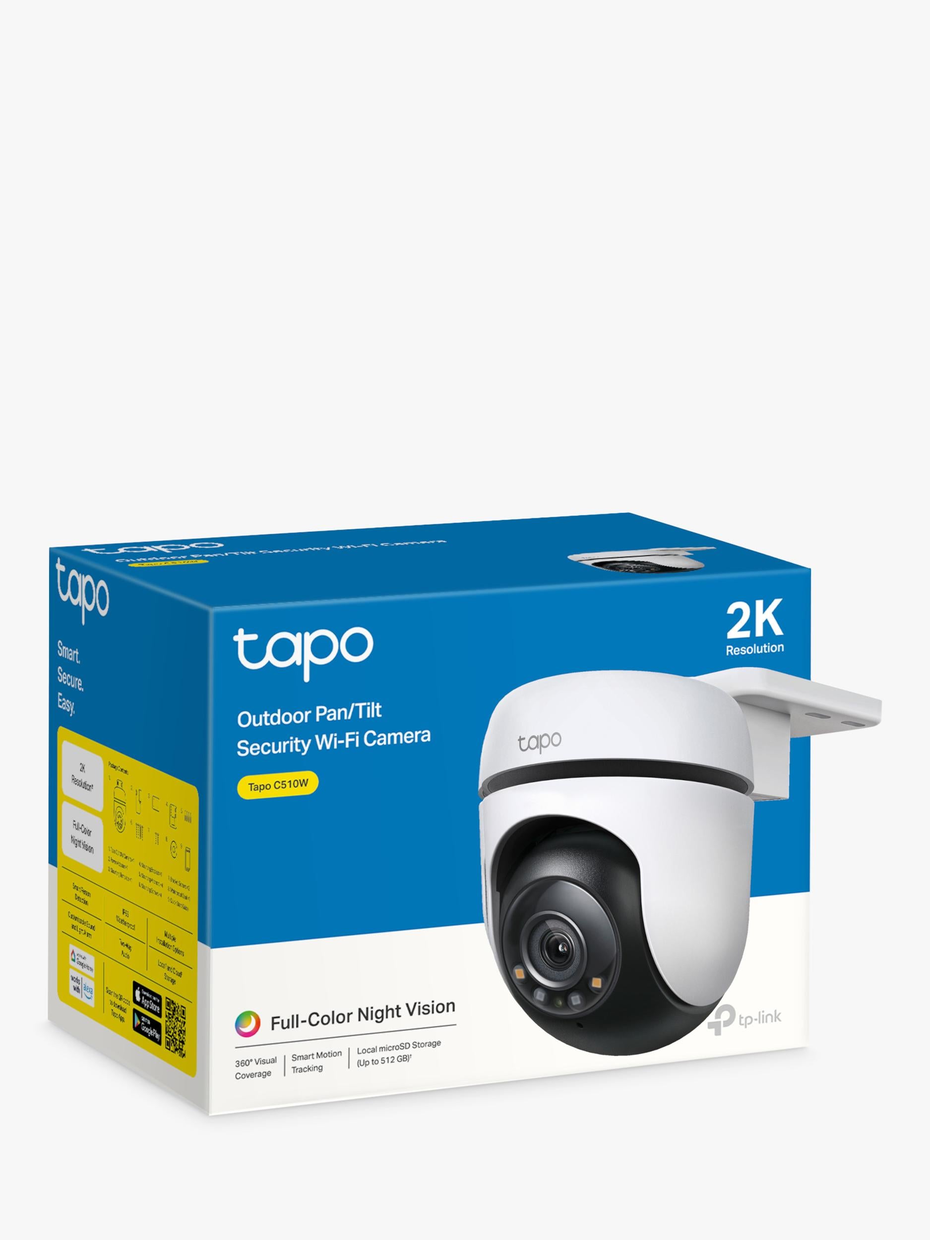TP-Link Tapo C510W outdoor pan tilt camera white, imported from the UK