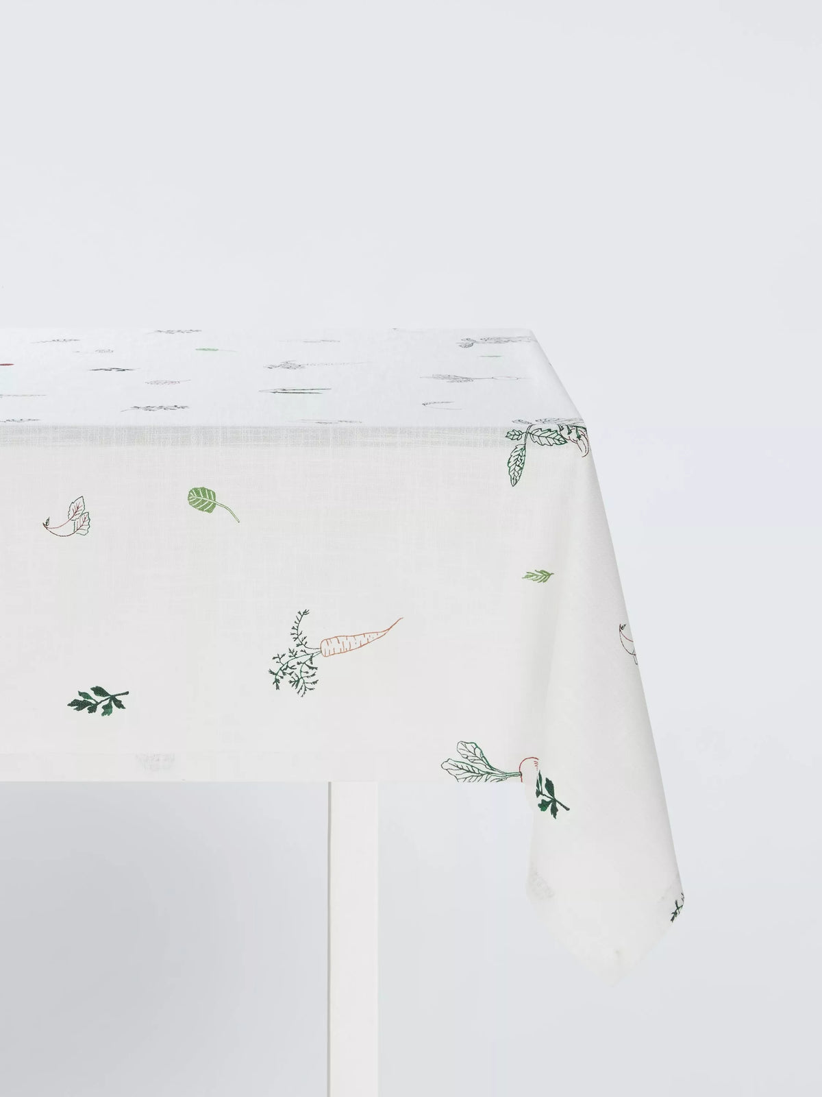 John Lewis X Deliciously Ella cotton tablecloth white 250x160cm, imported from the UK