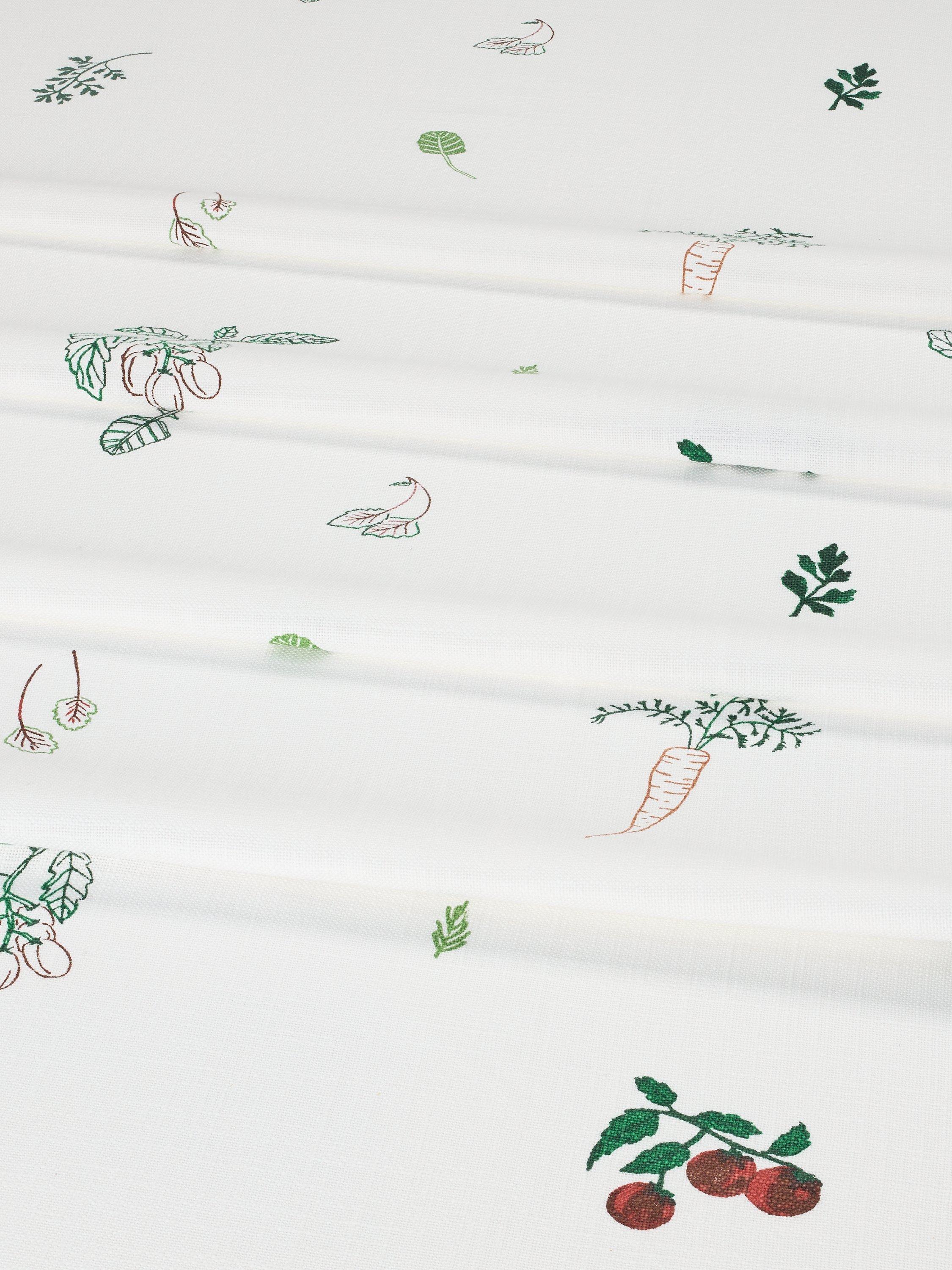 John Lewis X Deliciously Ella cotton tablecloth white 250x160cm, imported from the UK