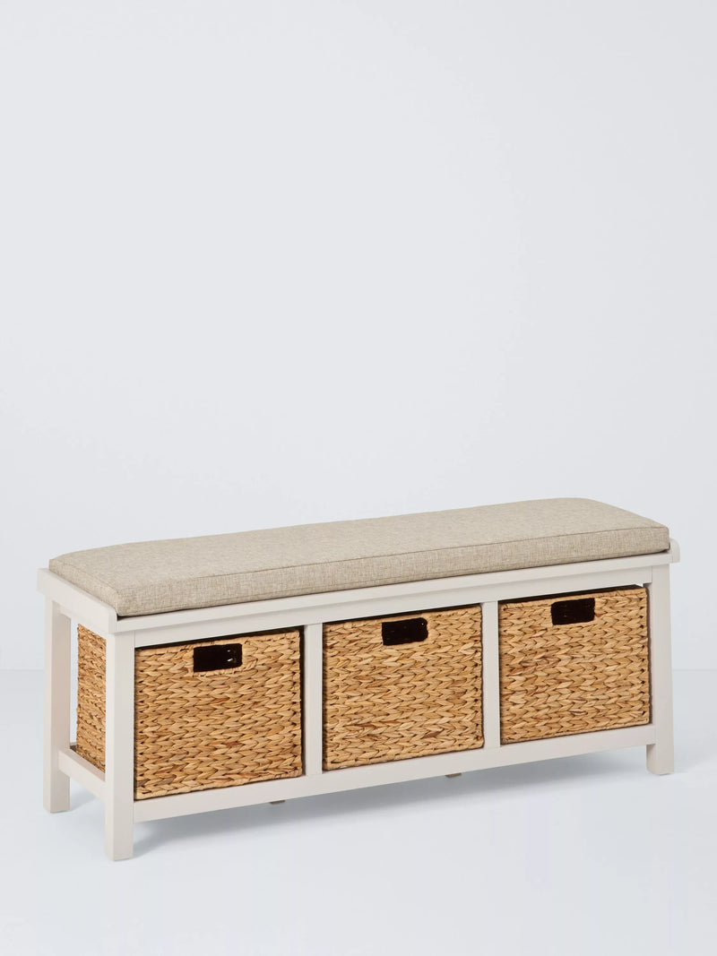 John Lewis shoe bench greige FSC-certified acacia wood (British brand)