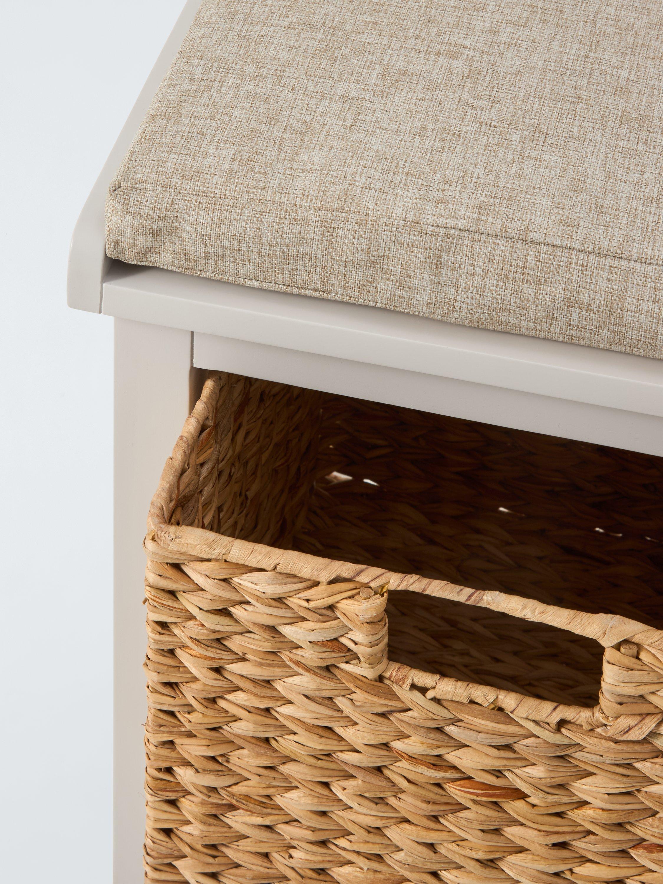 John Lewis shoe bench greige FSC-certified acacia wood (British brand)