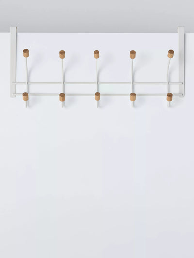 John Lewis John Lewis Over the Door 5 Hook Set, White- Buy online at McGrocer