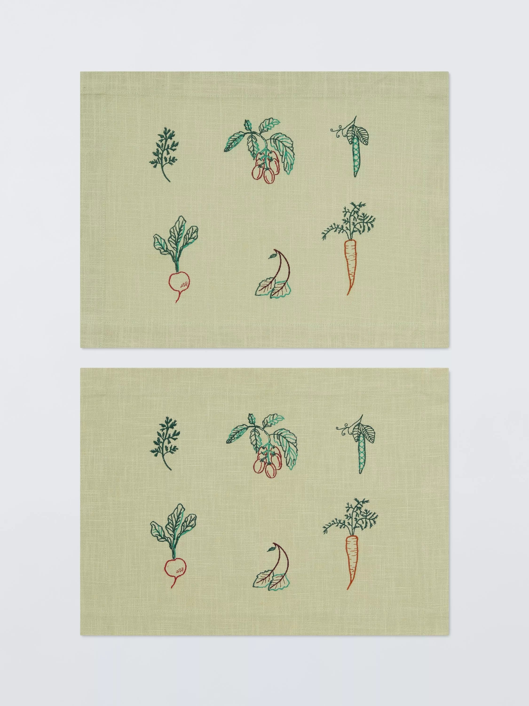 John Lewis x Deliciously Ella cotton placemats green (British brand)