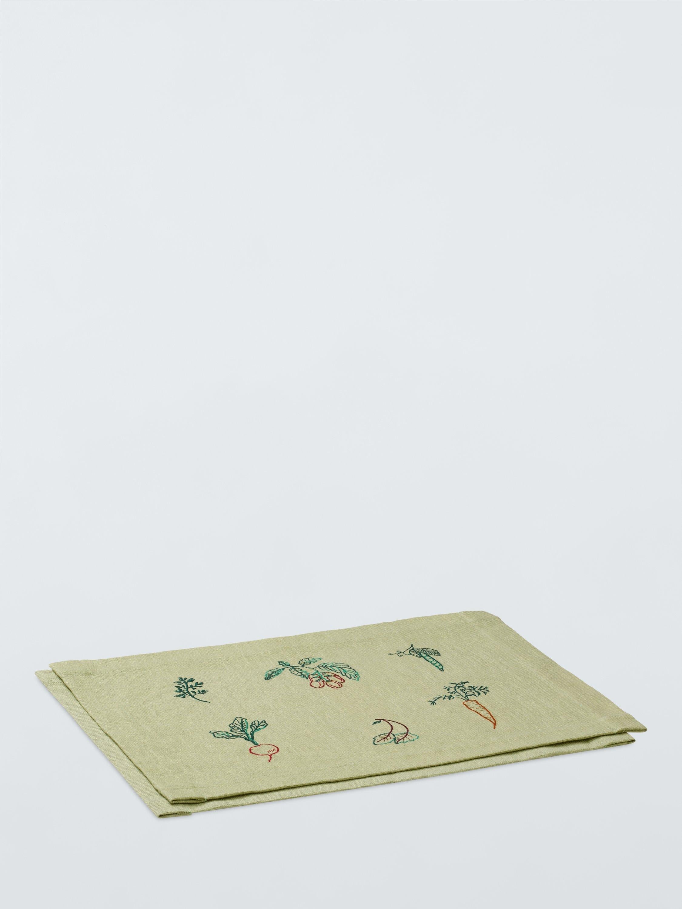 John Lewis x Deliciously Ella cotton placemats green (British brand)