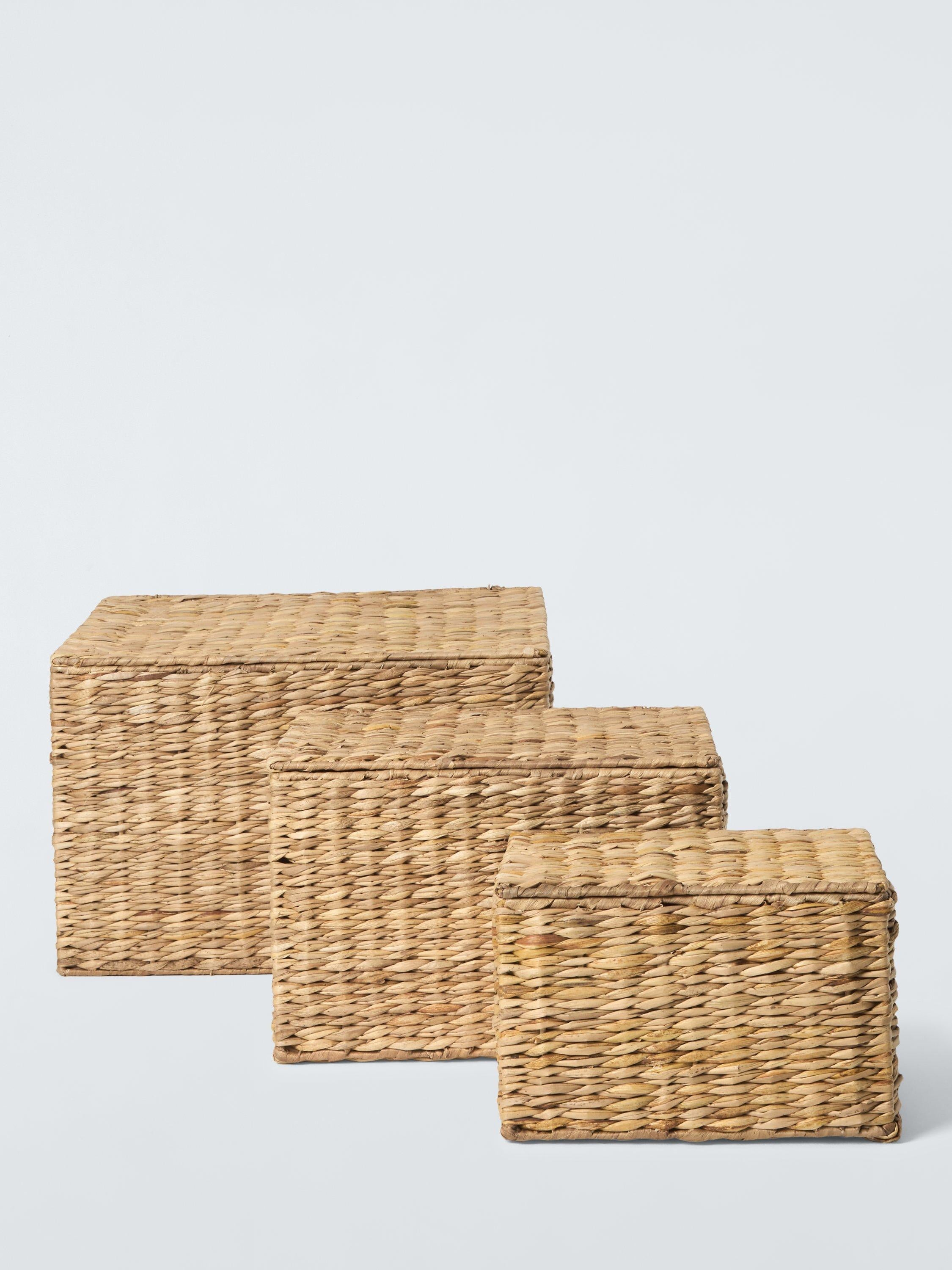 John Lewis bulrush nesting lidded storage basket set of 3, UK version