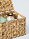 John Lewis Bulrush Nesting Lidded Storage Basket, Set of 3