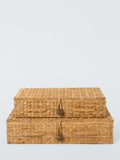 John Lewis Bulrush lidded baskets set of 2 natural, UK version