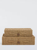 John Lewis seagrass lidded nesting baskets set of 2 natural - British product
