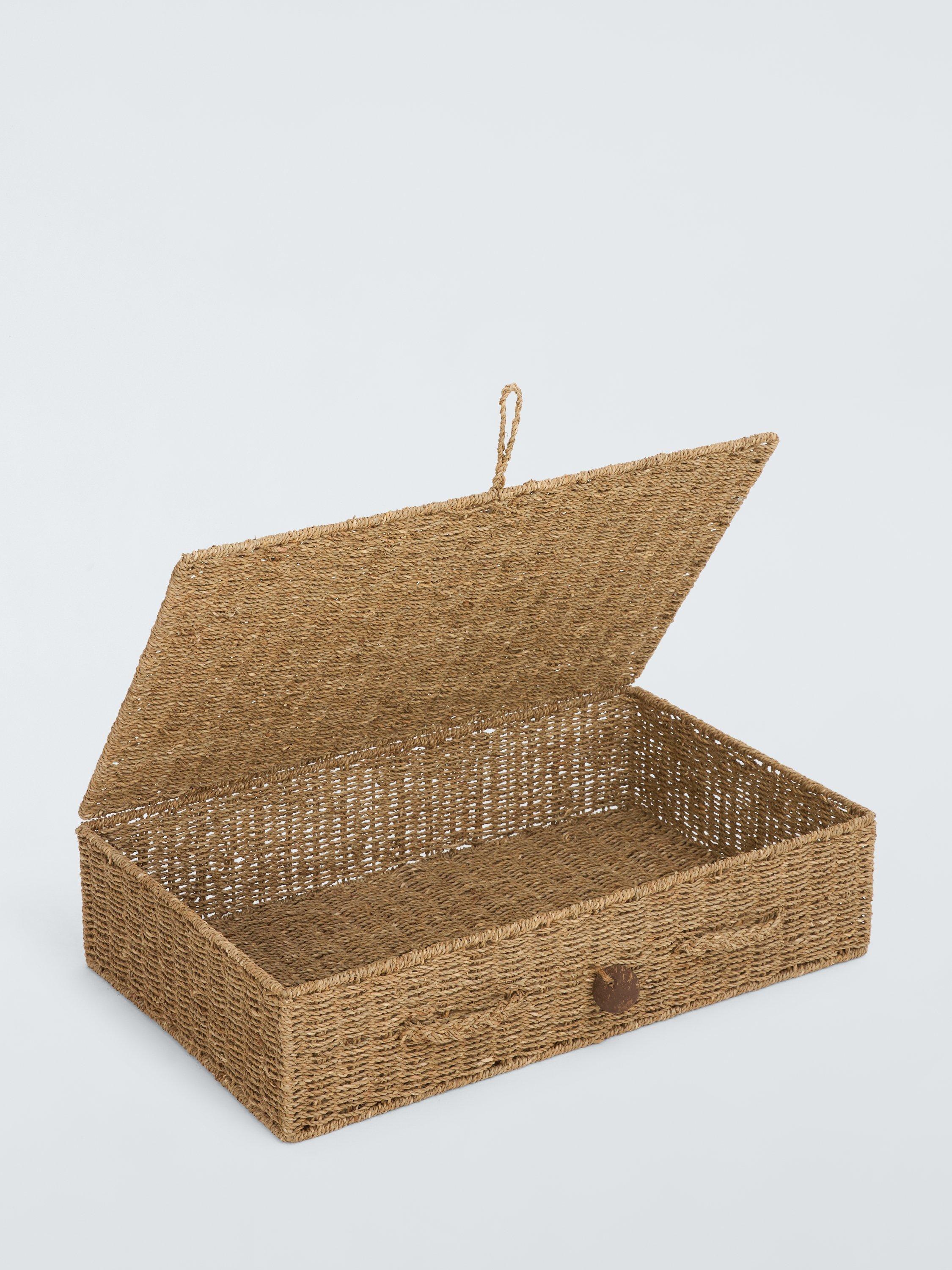 John Lewis seagrass lidded nesting baskets set of 2 natural - British product