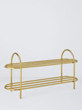 John Lewis gold metal shoe rack 2-tier (British brand)