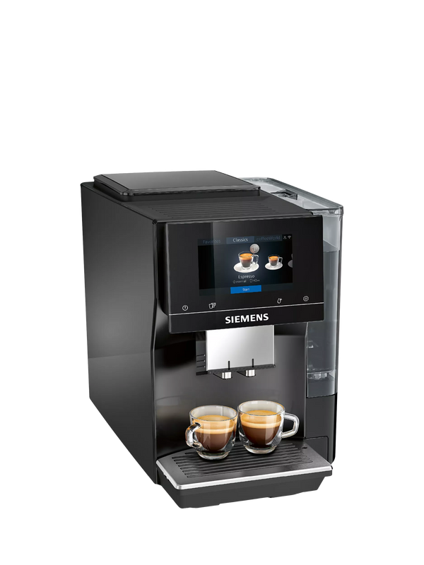 Fully automatic bean to cup coffee machine with iSelect touch display and aromaSelect