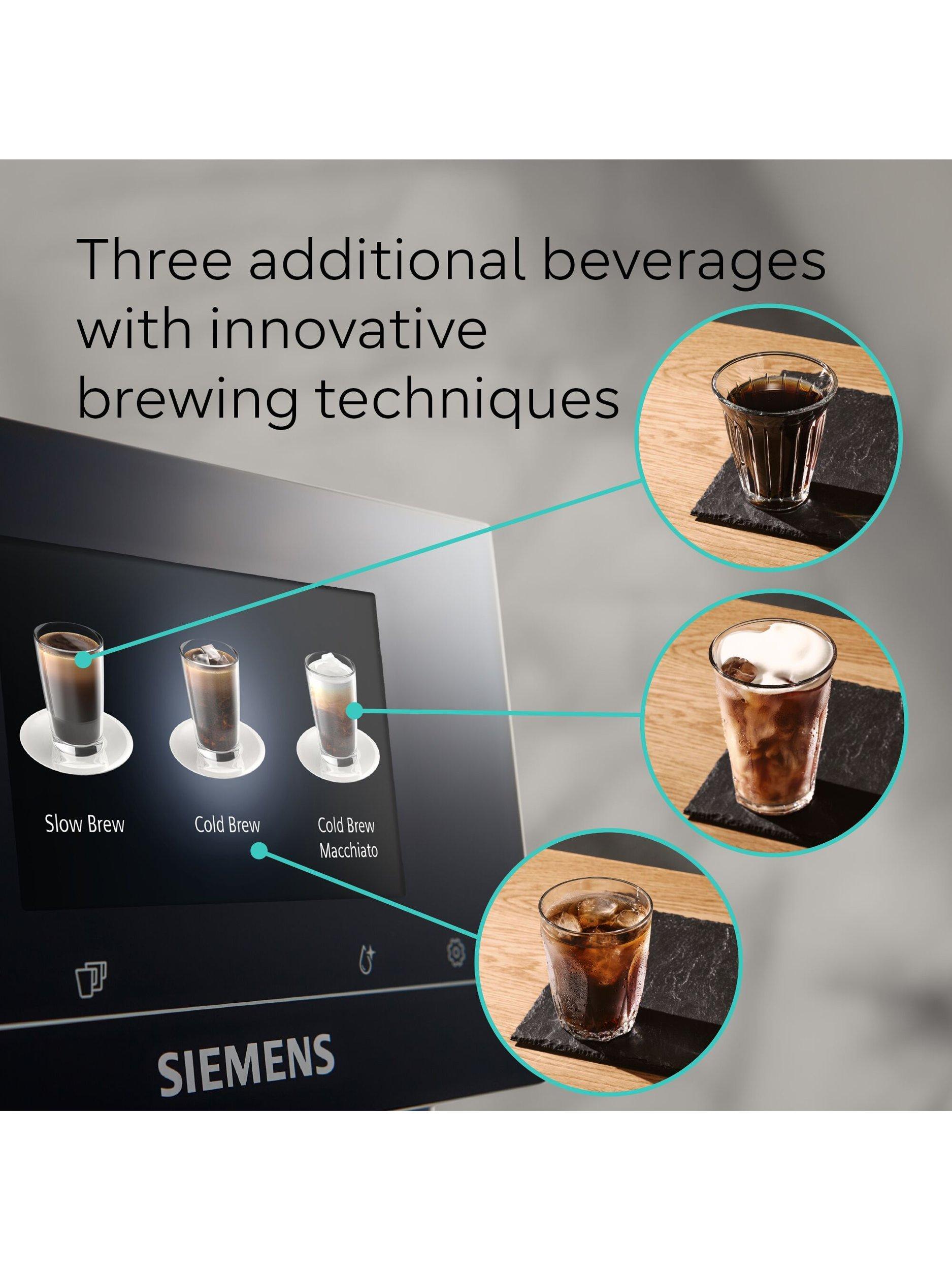 Siemens EQ700 fully automatic bean to cup coffee machine, black (British brand)