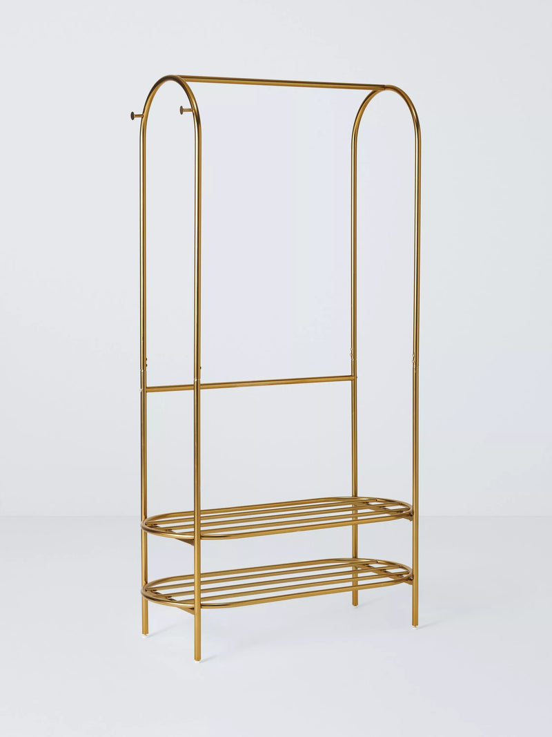 John Lewis gold curved metal clothes rail, UK version