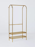 John Lewis gold curved metal clothes rail, UK version