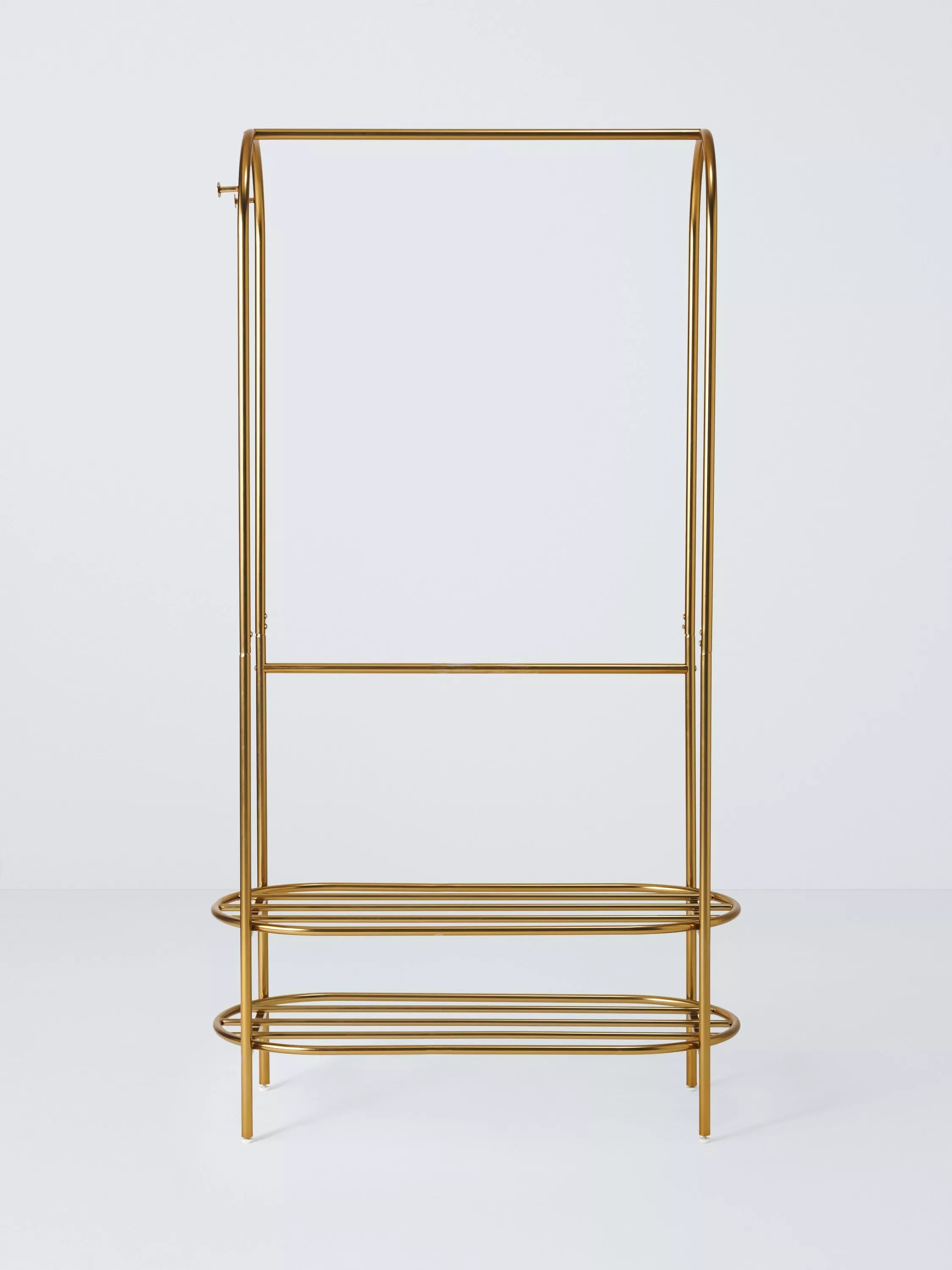 John Lewis gold curved metal clothes rail, UK version