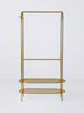 John Lewis gold curved metal clothes rail, UK version