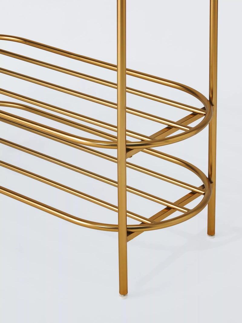 John Lewis gold curved metal clothes rail, UK version