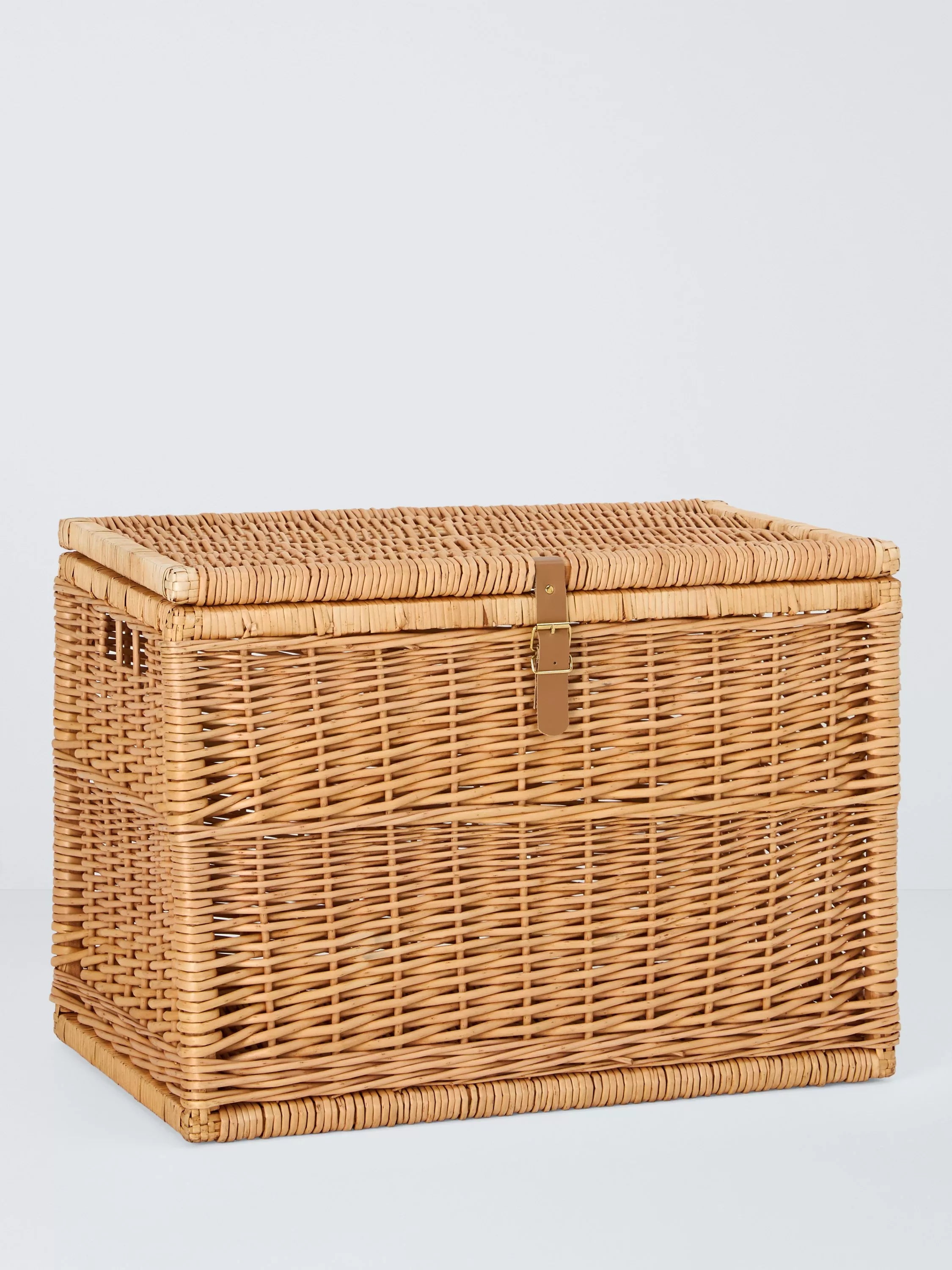 John Lewis large woven willow trunk with leather strap (British brand)