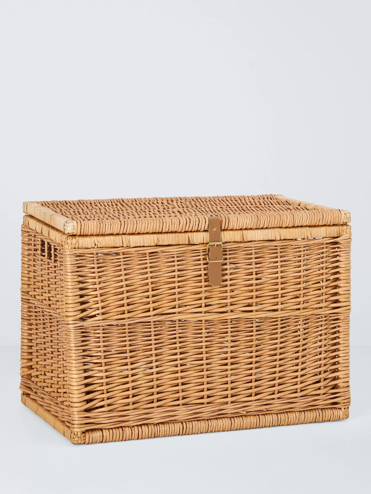 John Lewis large woven willow trunk with leather strap (British brand)