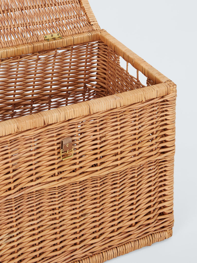 John Lewis large woven willow trunk with leather strap (British brand)