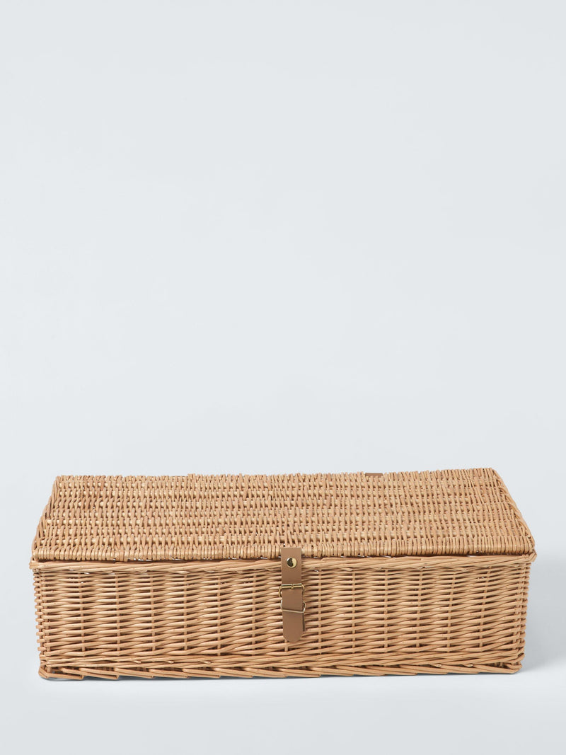 John Lewis underbed willow storage basket Natural 75x18x45cm (British brand)