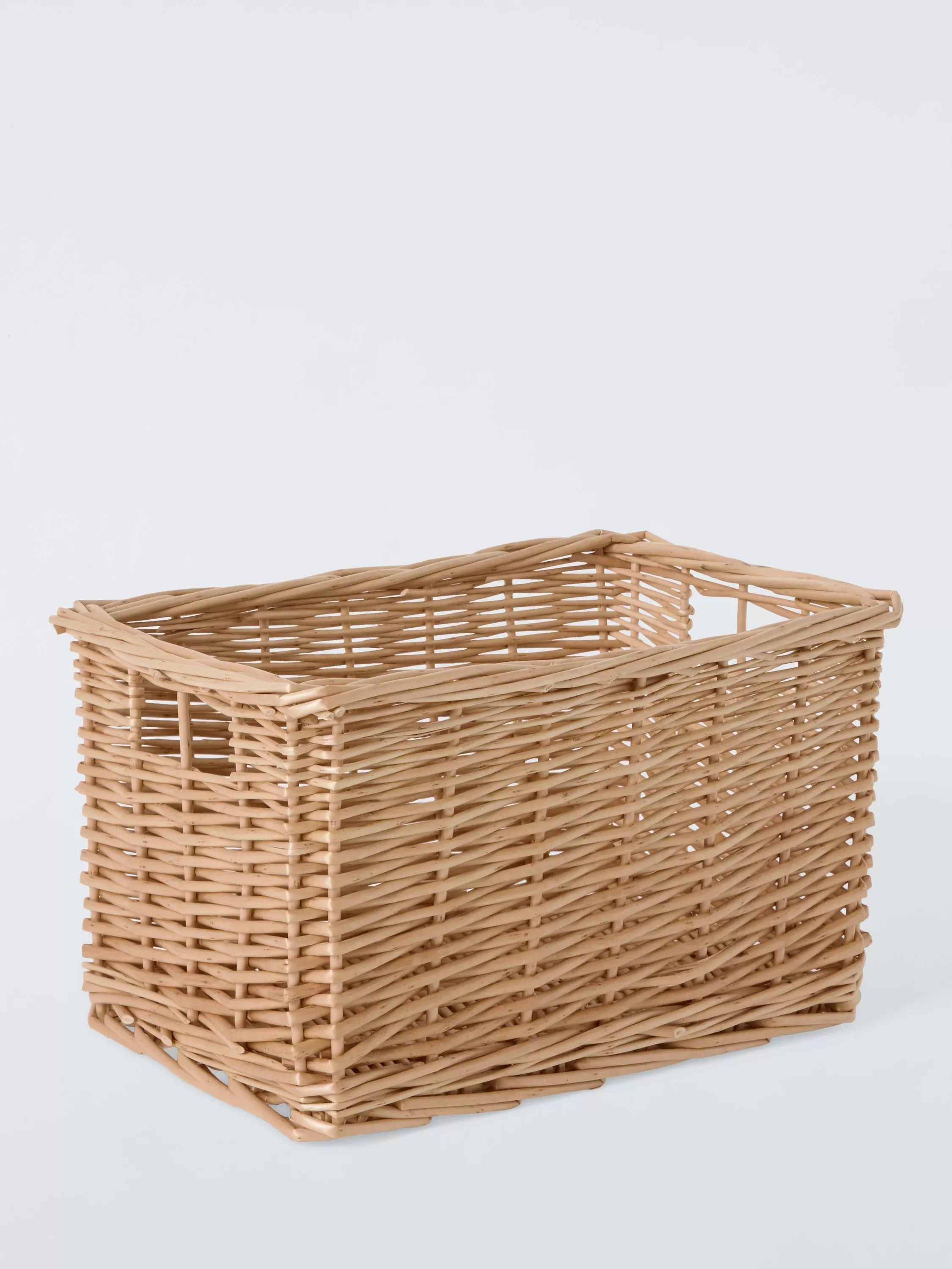 John Lewis woven willow basket light natural small, imported from the UK