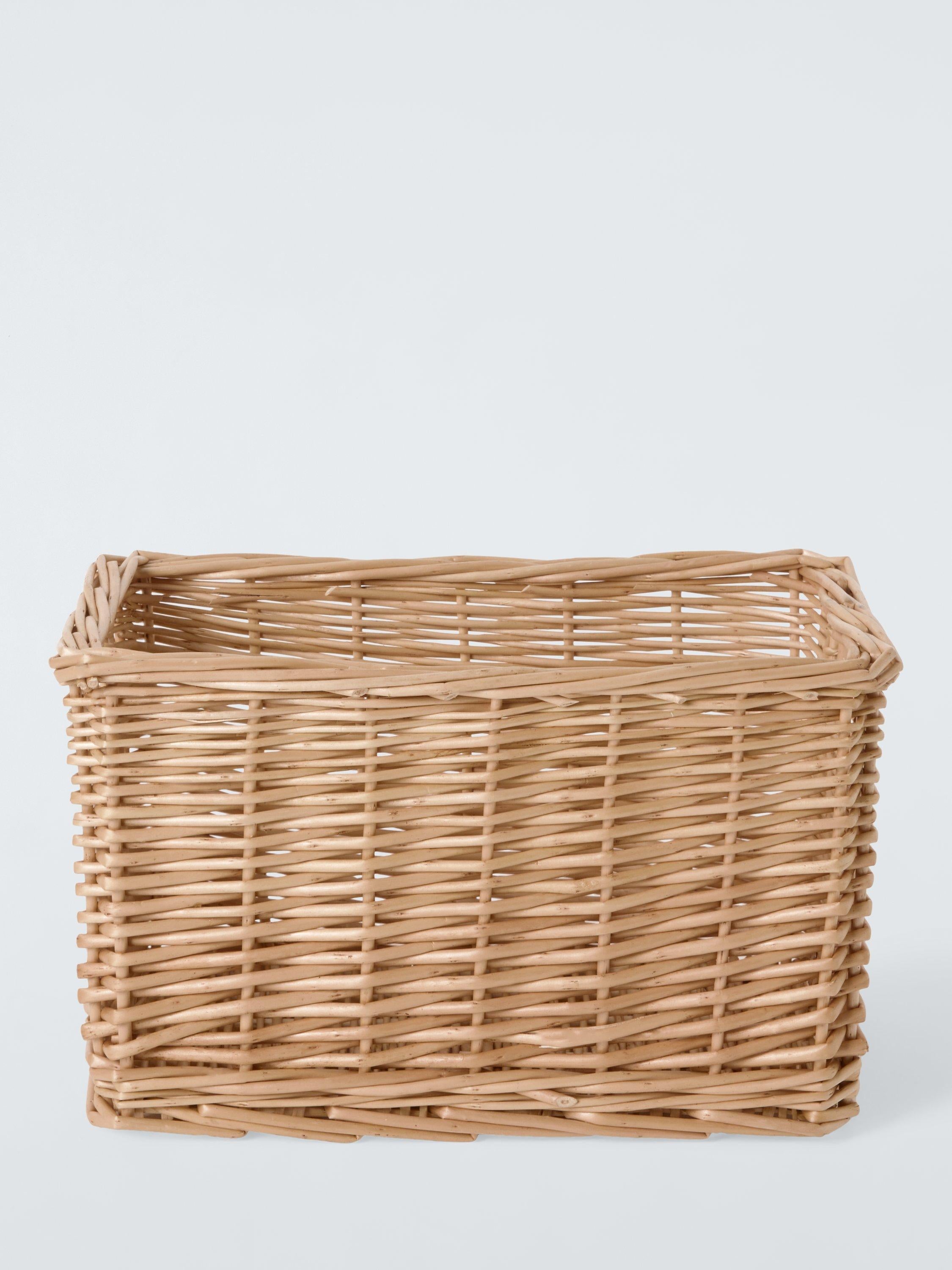 John Lewis woven willow basket light natural small, imported from the UK