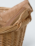 John Lewis woven willow round log basket light natural - British product