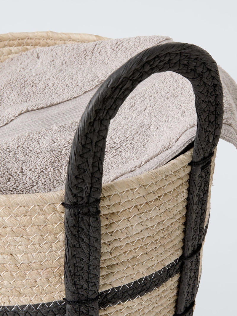 John Lewis maize storage basket set of 3 natural black, UK version