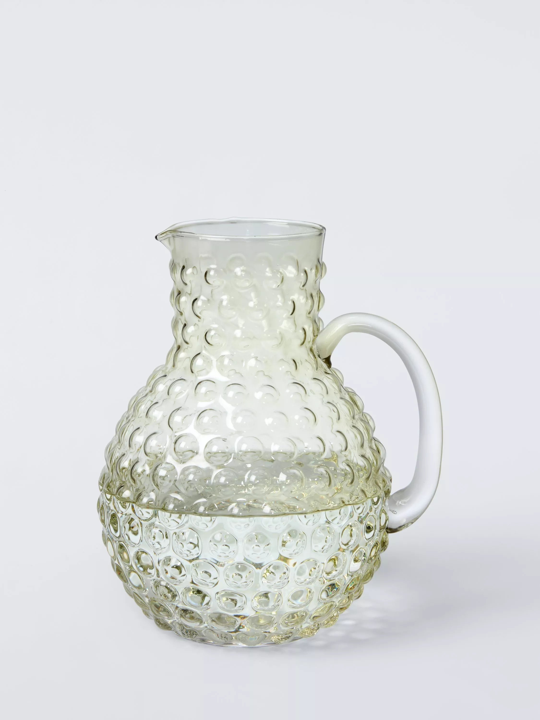 John Lewis Bubble Glass Jug 2L Green - British product