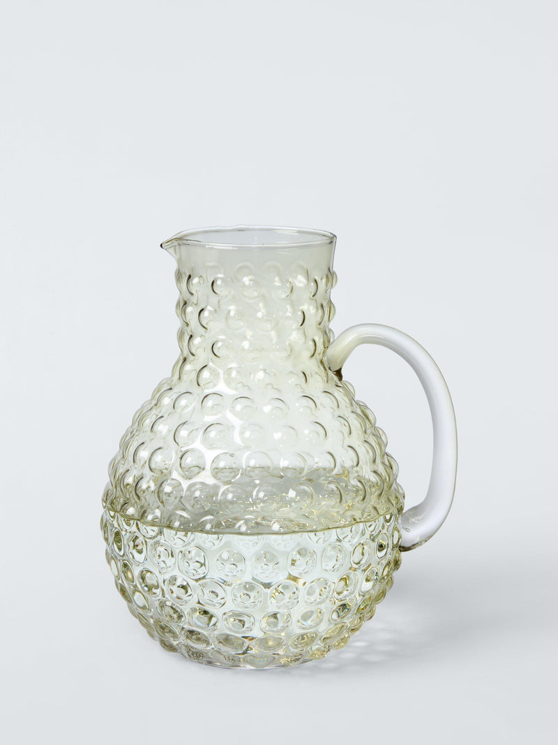 John Lewis Bubble Glass Jug 2L Green - British product